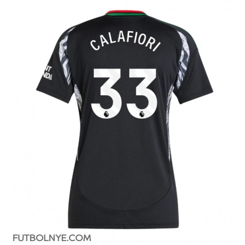 Camiseta Arsenal Riccardo Calafiori #33 Visitante Equipación para mujer 2024-25 manga corta